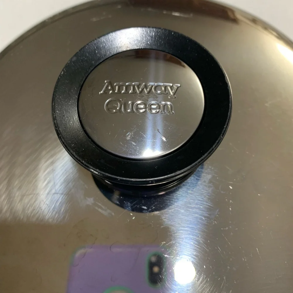 Vintage Amway Queen Multy Ply 18/8 Stainless Steel 2 Pc Cookware Set Sauté Pan